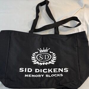 NEW - Sid Dickens Black Canvas Tote